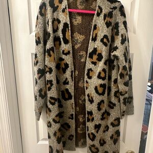 Alyx Gray Leopard Print Cardigan
